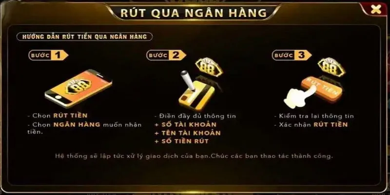 Các hình thức rút tiền trên Go 88 