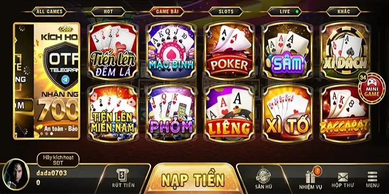 Tham gia trai nghiem game bai doi thuong sau khi nap tien