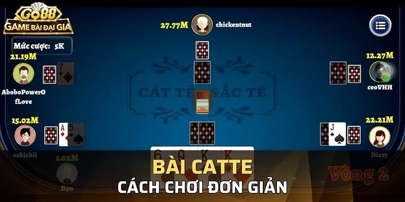 Những thuật ngữ có trong game bài Catte
