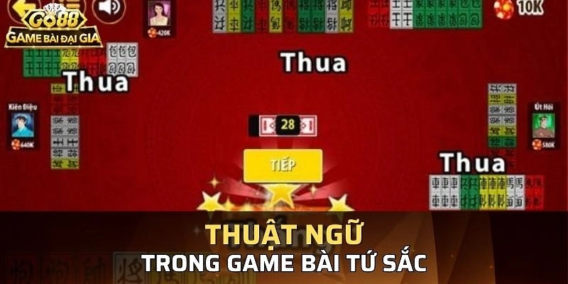 Những thuật ngữ được sử dụng khi chơi game bài Tứ Sắc